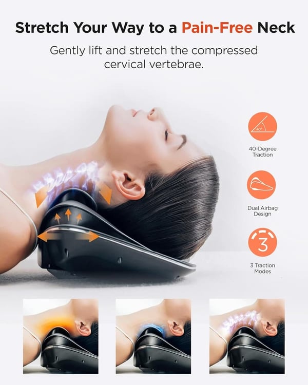 Cervical Traction Device with Heat for Neck Pain Relief
