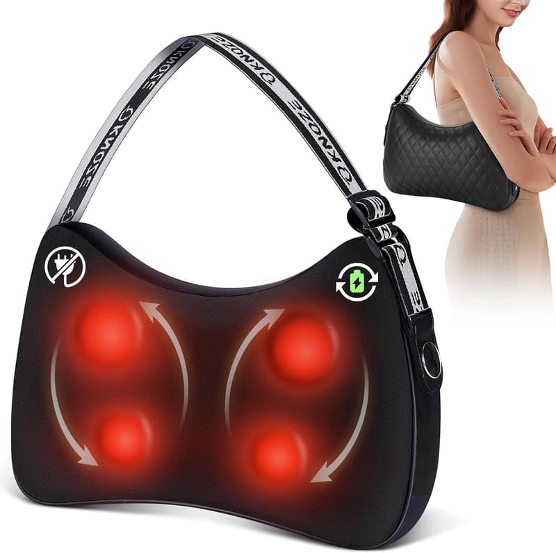 Deep Tissue Massage Pillow with Heat for Back & Neck Relief