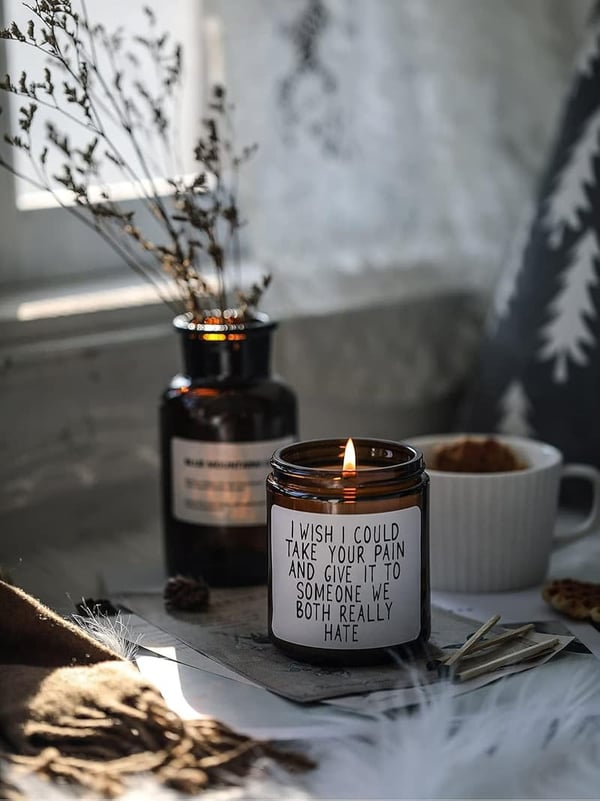 Get Well Soon Sandalwood & Rose Scented Candle for Women