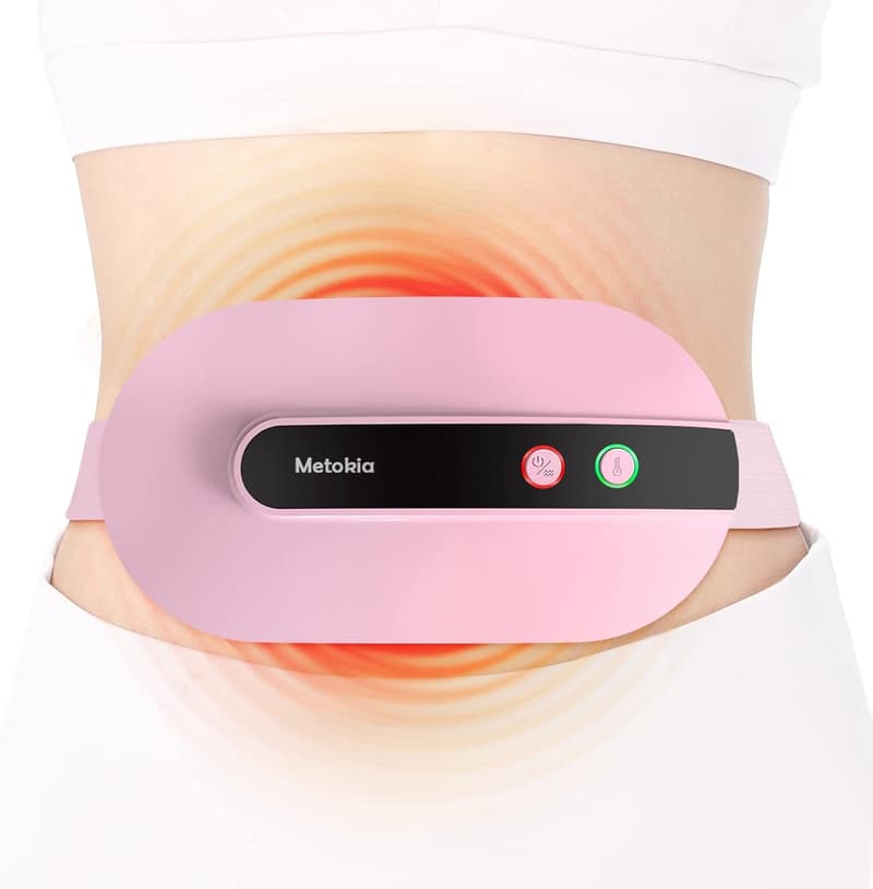 Cordless Heating Pad for Back Pain with 3 Heat Levels & Massage Modes