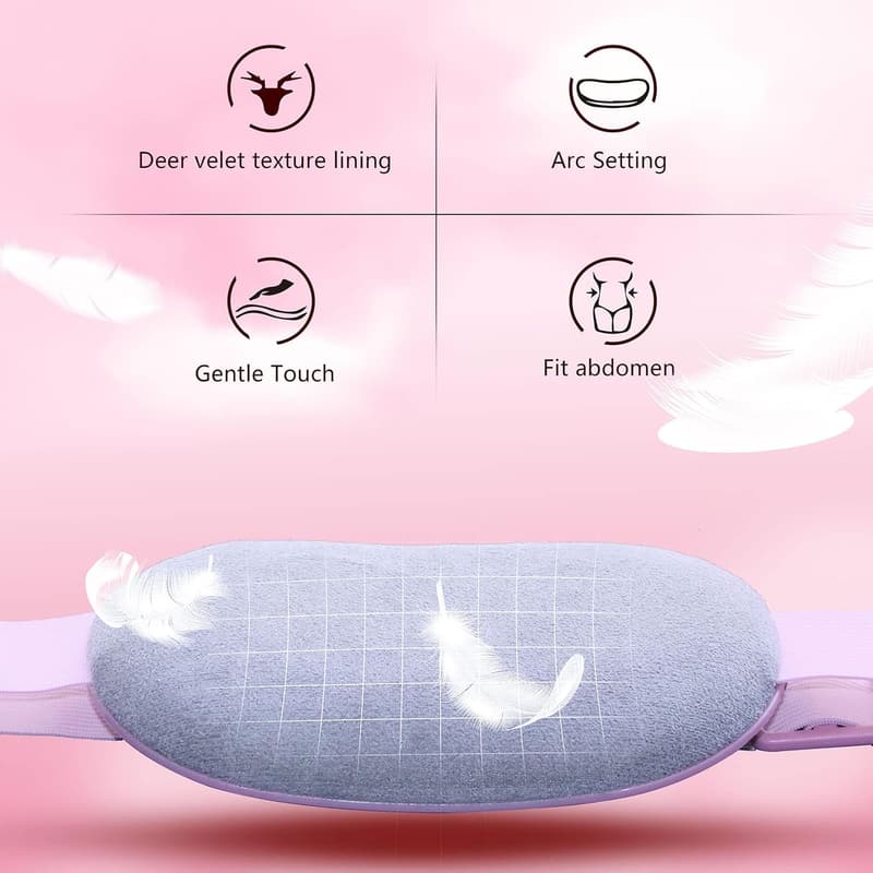 Cordless Heating Pad for Back Pain with 3 Heat Levels & Massage Modes