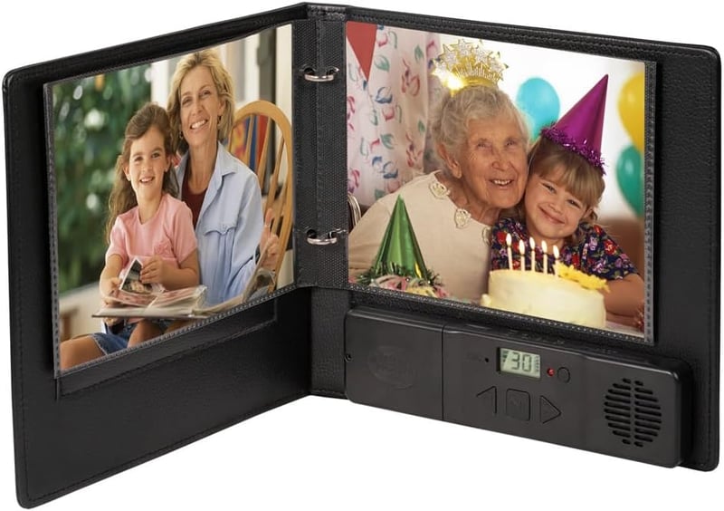 Voice Recordable Photo Album with Faux Leather Cover – 30 Pages
