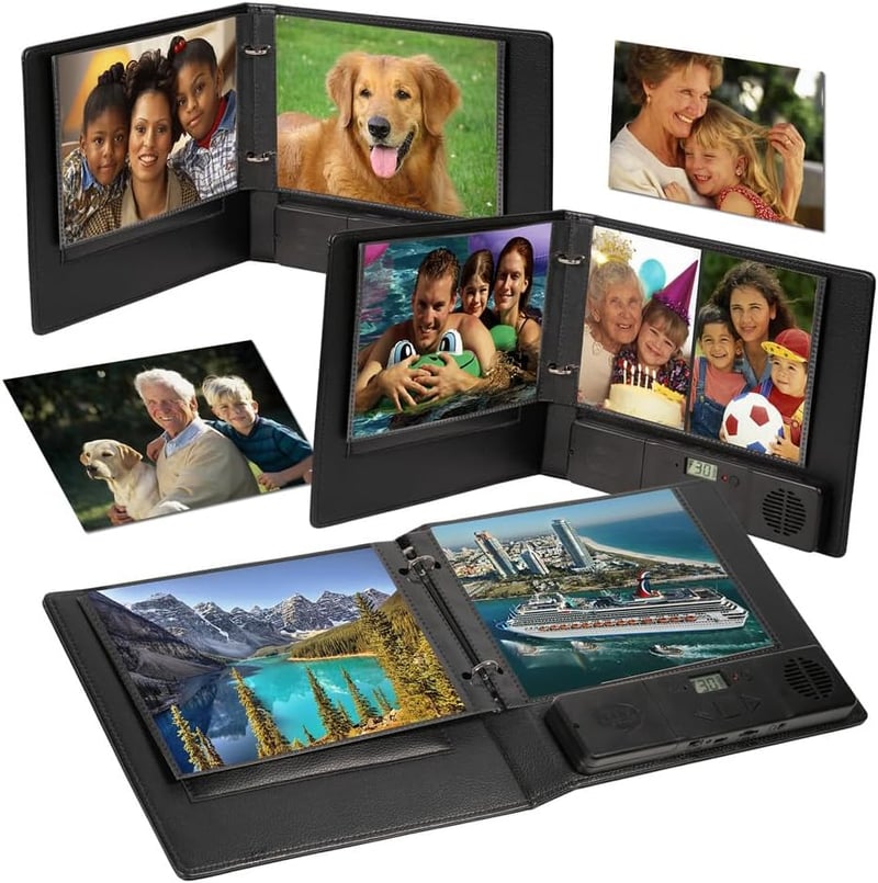 Voice Recordable Photo Album with Faux Leather Cover – 30 Pages