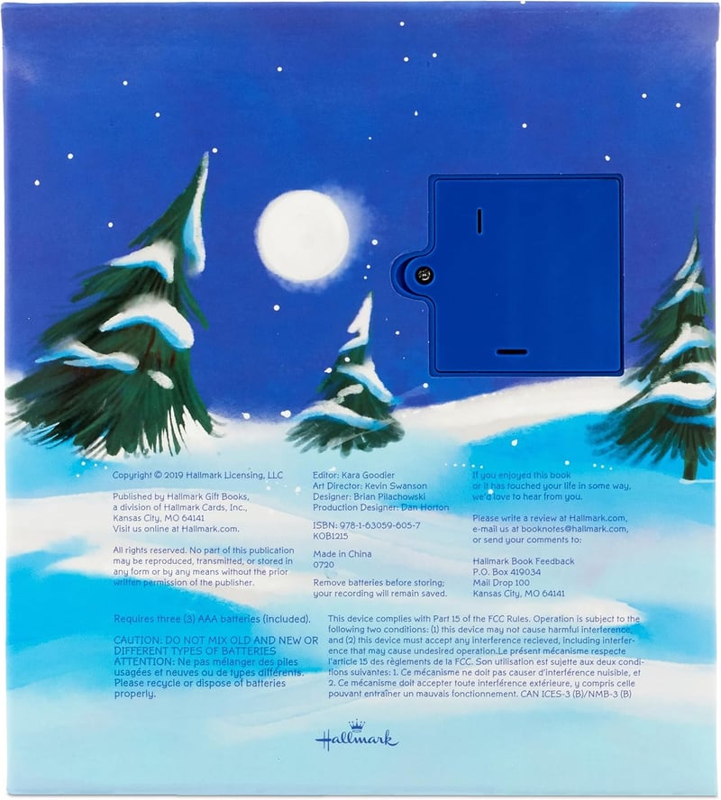 Recordable Pop-Up Christmas Book with Lights for Kids