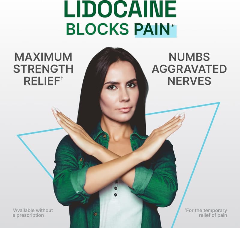 Biofreeze Maximum Strength Lidocaine Pain Relief Patches (4 Large)