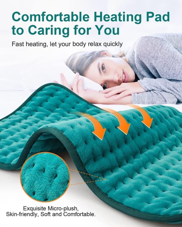 Electric Heating Pad for Pain Relief with 6 Heat Settings