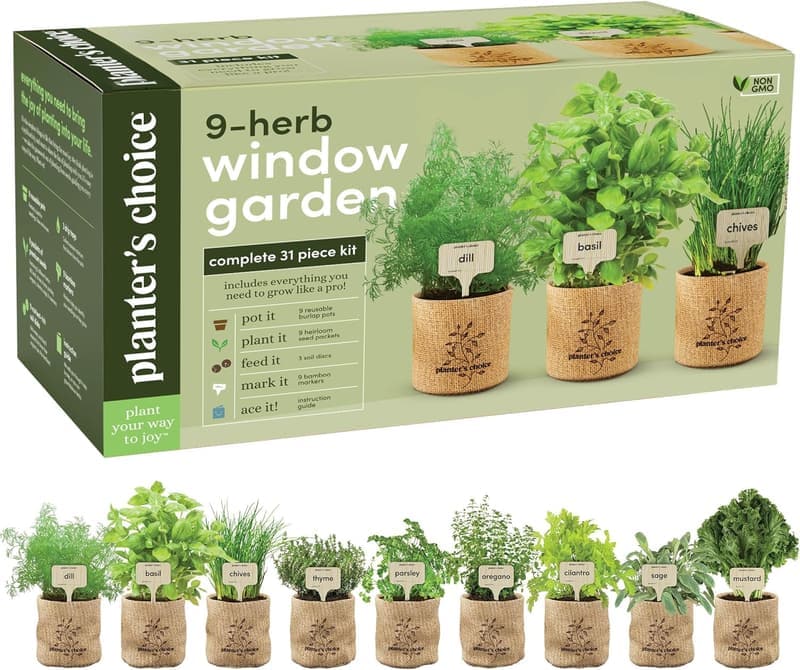 Indoor Herb Garden Kit - Unique Gift for Women & Moms