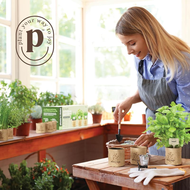 Indoor Herb Garden Kit - Unique Gift for Women & Moms