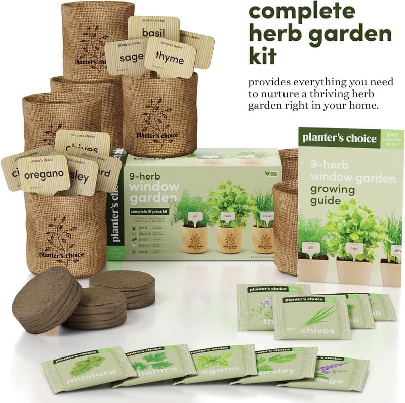 Indoor Herb Garden Kit - Unique Gift for Women & Moms