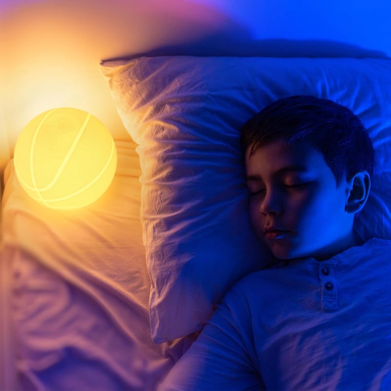 Basketball Night Light for Dad – 16-Color Remote Control Lamp