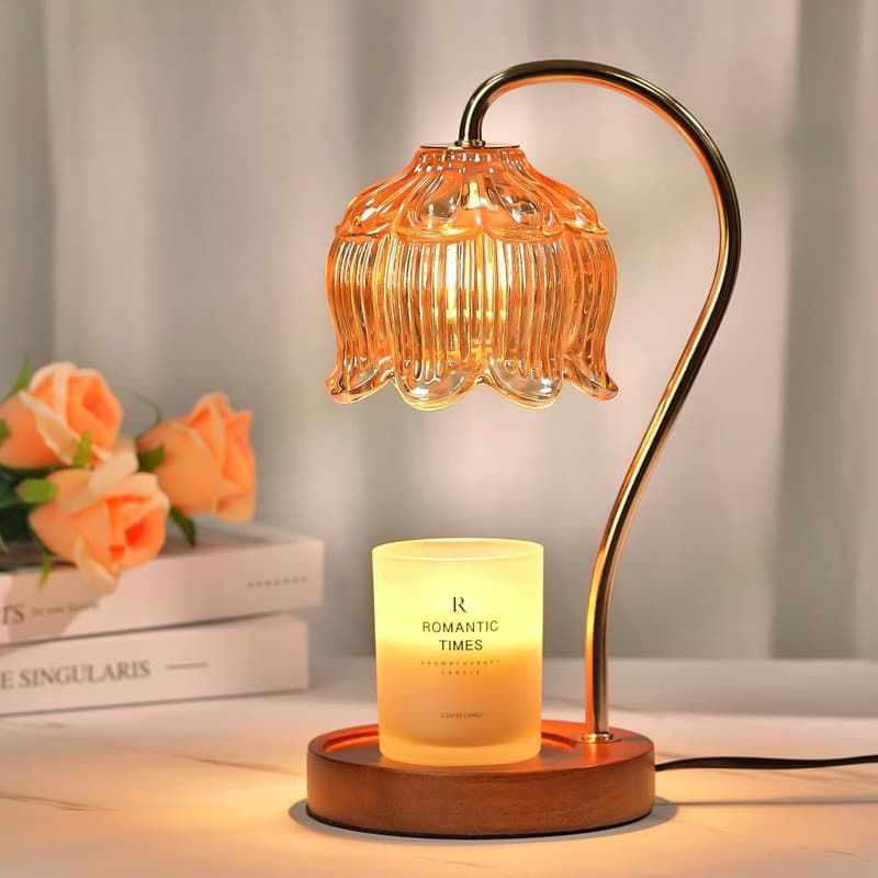 Mother's Day Dimmable Flower Candle Warmer with Timer