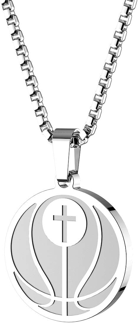 Inspiring Sports Necklace with Bible Quote for Men and Teens
