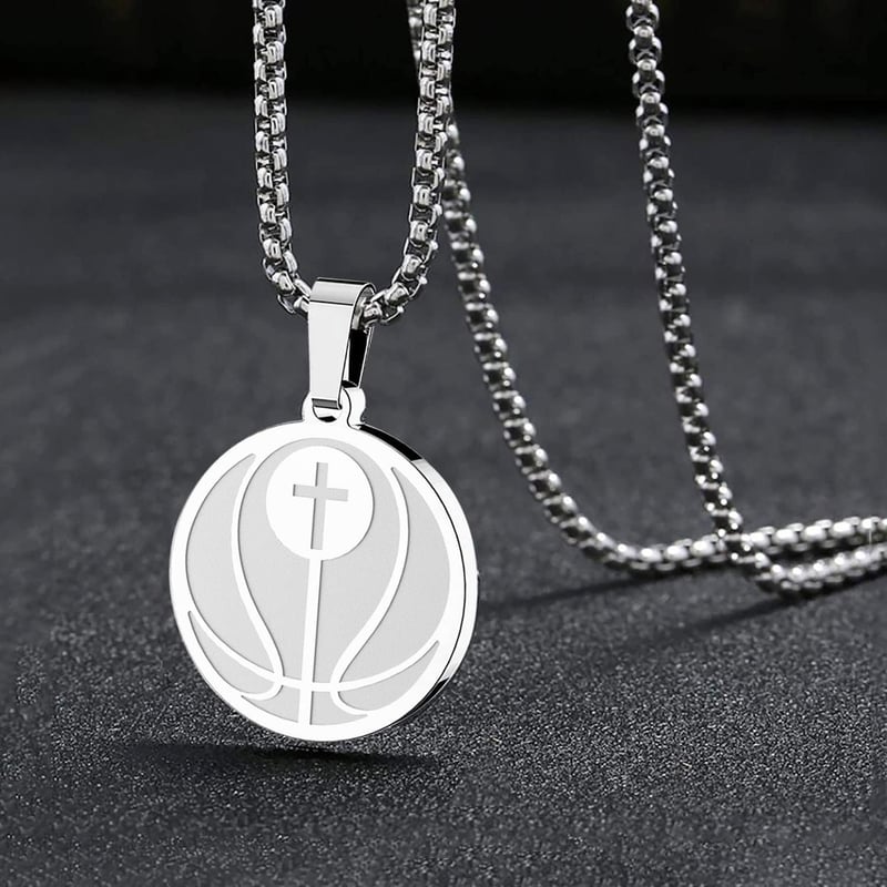Inspiring Sports Necklace with Bible Quote for Men and Teens
