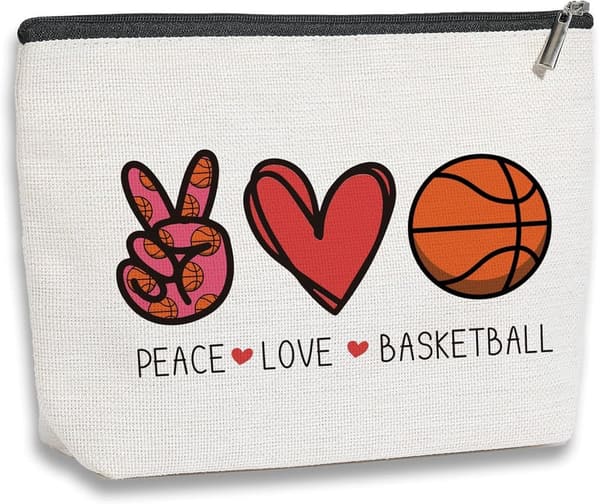 Basketball Gifts for Women – Personalized Makeup Bag