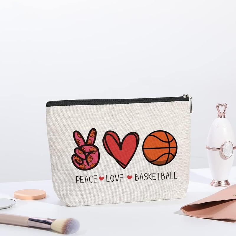 Basketball Gifts for Women – Personalized Makeup Bag