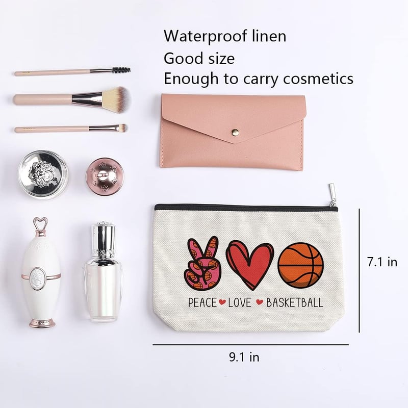 Basketball Gifts for Women – Personalized Makeup Bag