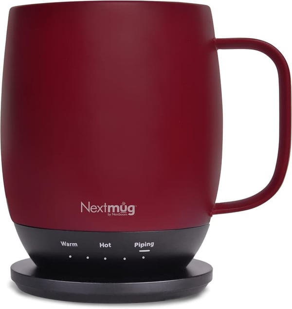Temperature-Controlled Self-Heating Coffee Mug - 14 oz. Burgundy