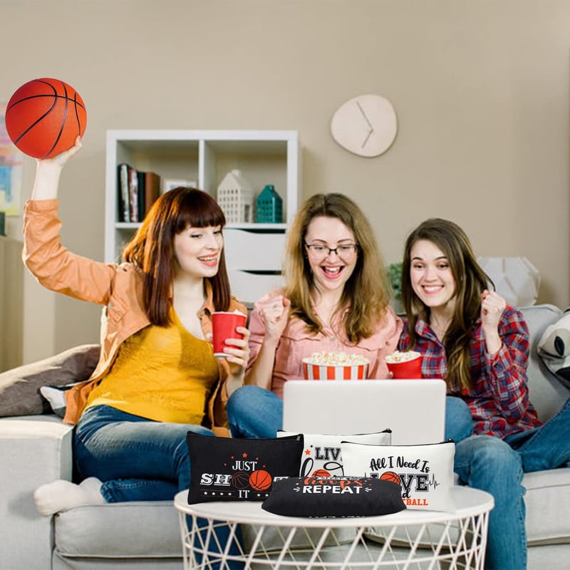 Basketball-themed Makeup Bag Set for Teens – 18 Pcs