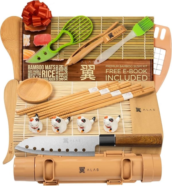 Sushi Making Kit - 20-Piece Set for Beginners & Pros