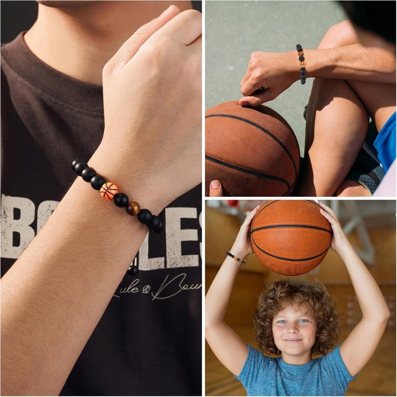 Sports Bracelet Gift for Teens - Volleyball, Basketball, Football