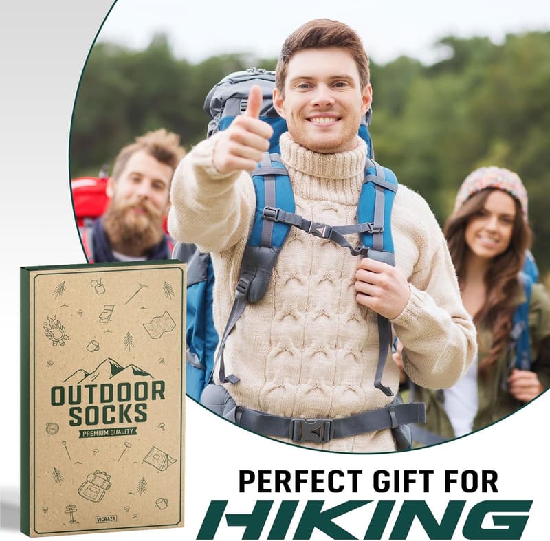 Hiking and Camping Socks for Men & Women - Great Gift Idea