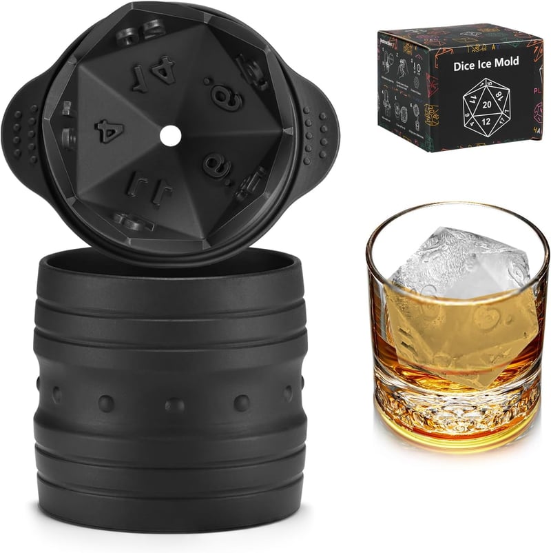 D20 Dice Ice Mold - Cool Silicone Tray for Gamers