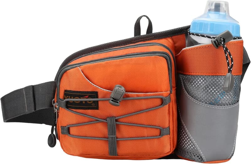 Hydration Belt Waist Pack with Water Bottle Holder for Hiking