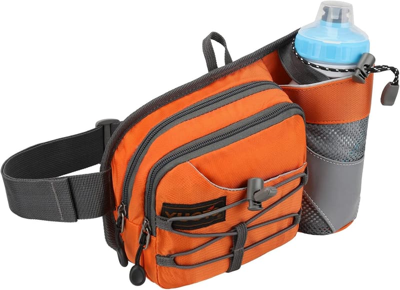 Hydration Belt Waist Pack with Water Bottle Holder for Hiking