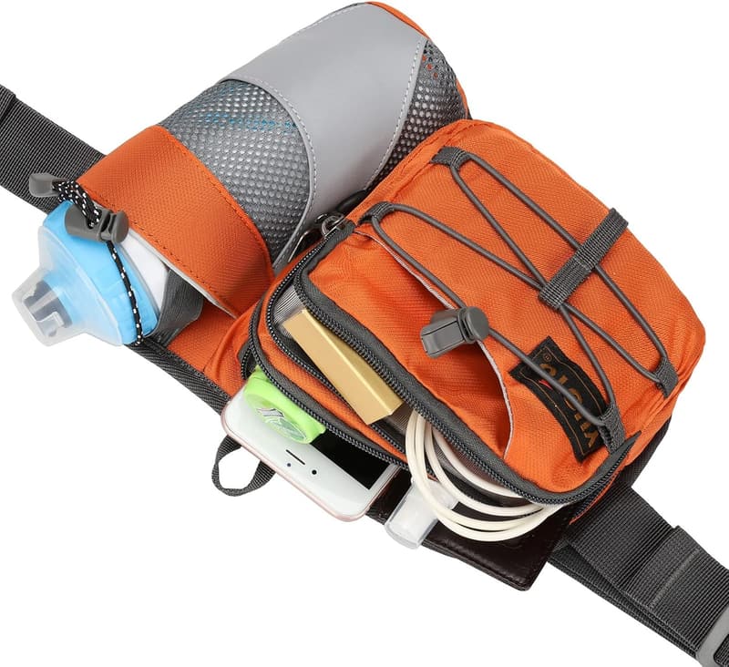 Hydration Belt Waist Pack with Water Bottle Holder for Hiking