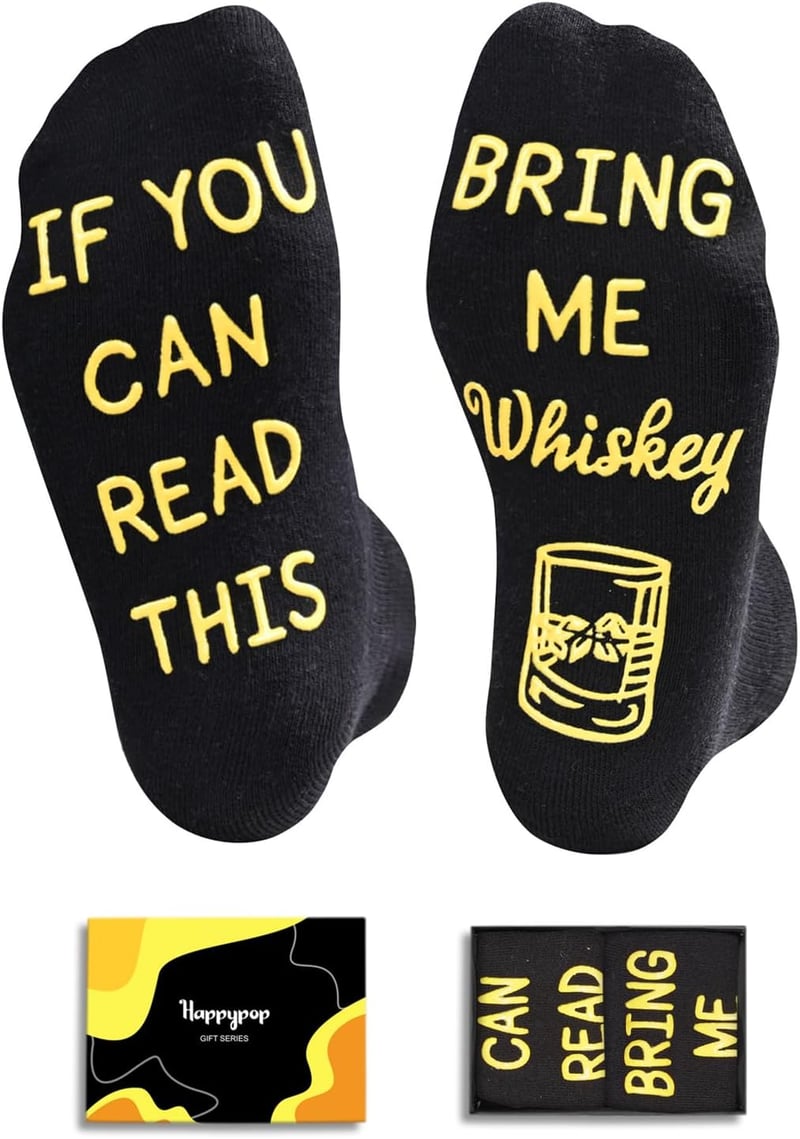 Funny Drink Socks for Men - Novelty Gifts for Drinkers