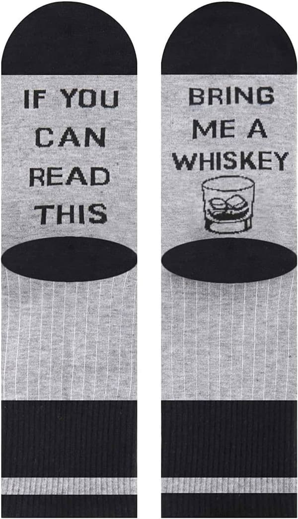 Funny Whiskey Socks Gift Set for Men – Ideal for Drink Lovers