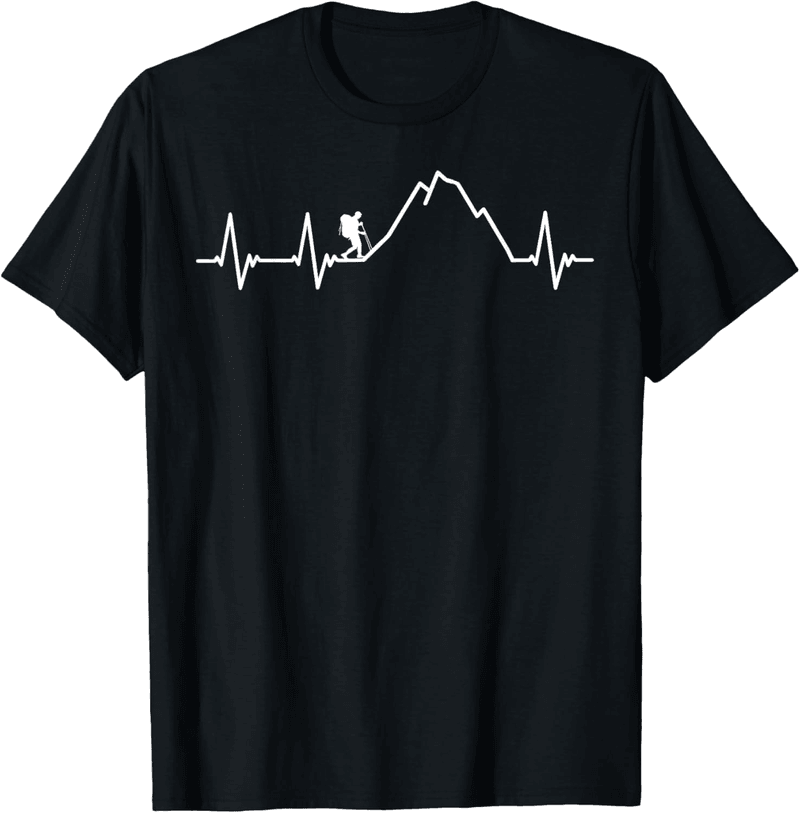 Hiking T-Shirt for Men and Women with Cool Mountain Design