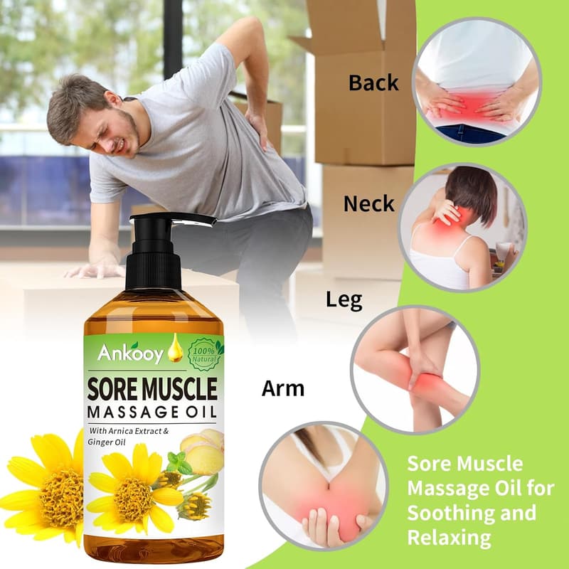 Father's Day Massage Oil Set - 3 Pack for Sore Muscles & Relaxation