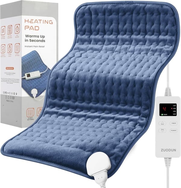 Electric Heating Pad for Back Pain Relief - 6 Heat Settings