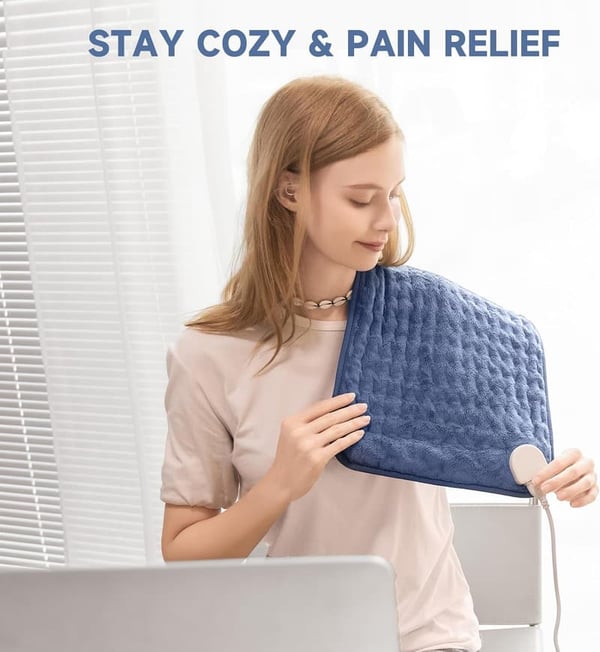 Electric Heating Pad for Back Pain Relief - 6 Heat Settings