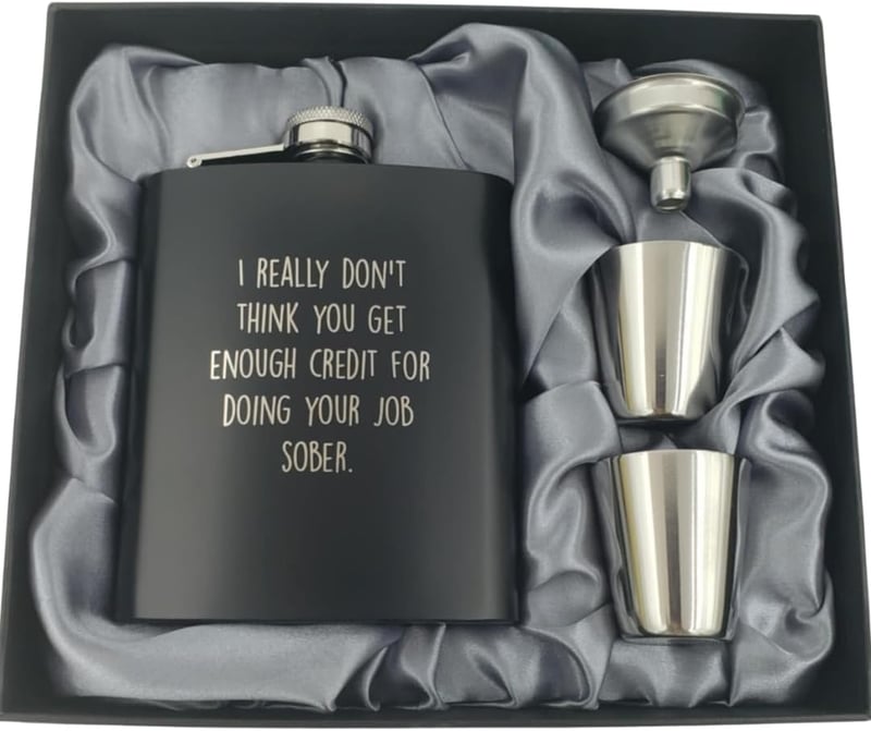 Funny Sober Flask Gift for Boss or Coworker