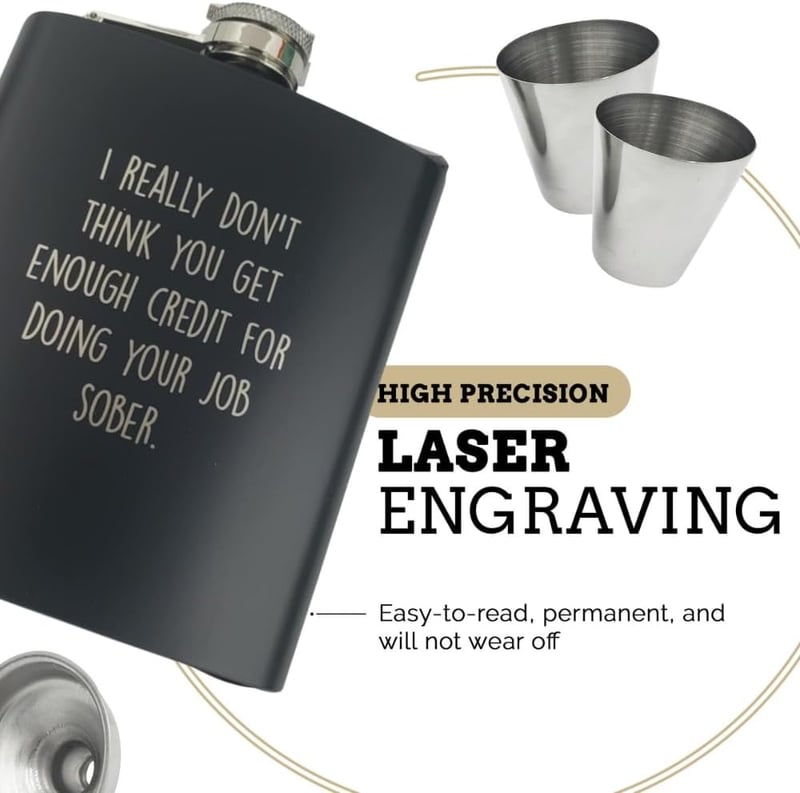 Funny Sober Flask Gift for Boss or Coworker