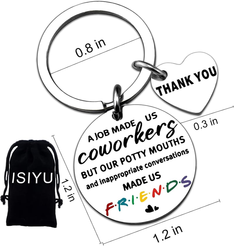 Coworker Appreciation Keychain for Boss's Day & New Job