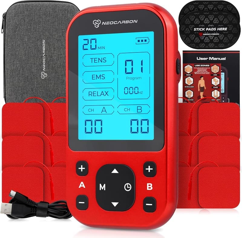 TENS Unit Muscle Stimulator for Back Pain Relief and Recovery