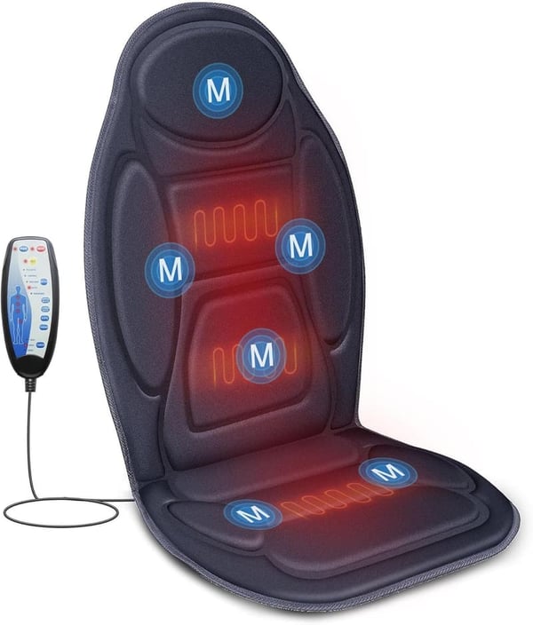 Vibration Back Massager with Heat - Massage Seat Cushion