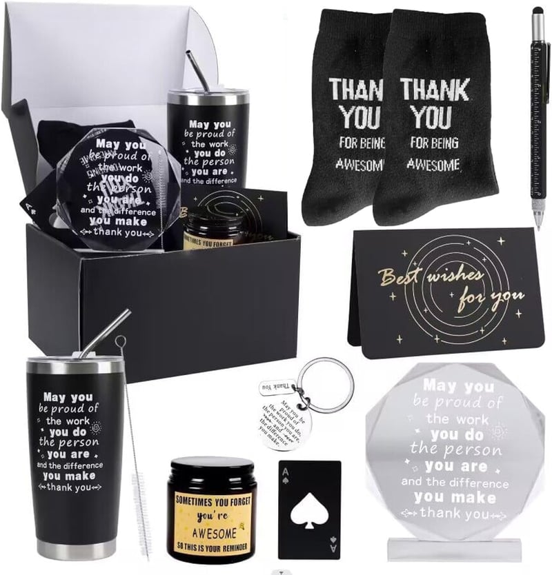 Employee Appreciation Gift Set for Men – 9-Piece Thank You Kit