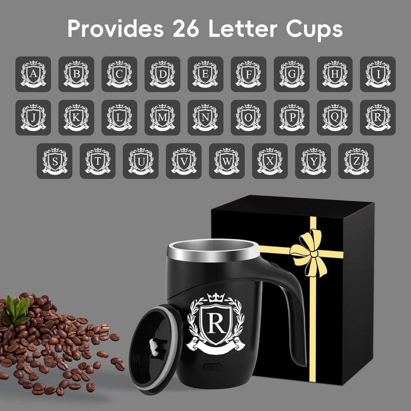 Magnetic Stirring Travel Mug for Men - Birthday & Holiday Gift