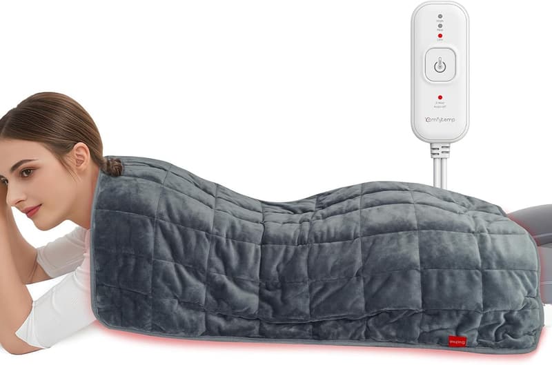 Extra Large Weighted Heating Pad for Back Pain Relief