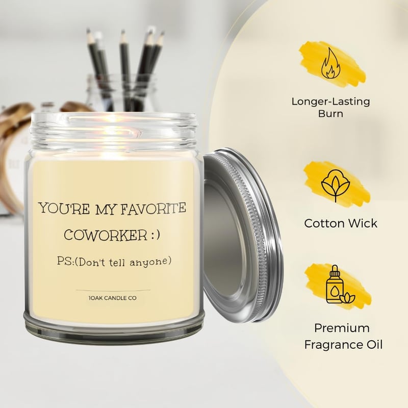 Farewell Coworker Candle - Funny Office Gift for Employees
