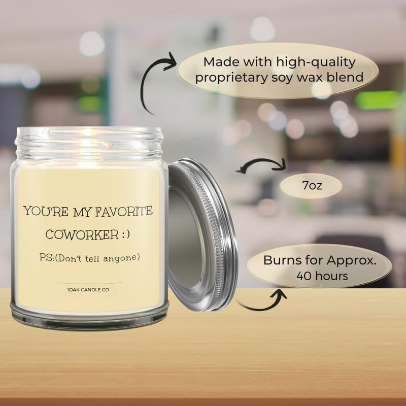 Farewell Coworker Candle - Funny Office Gift for Employees