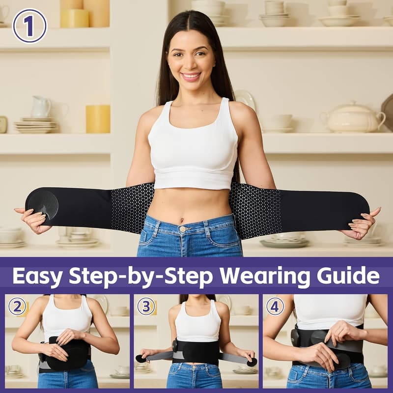 Rechargeable Cordless Heating Pad for Back Pain Relief