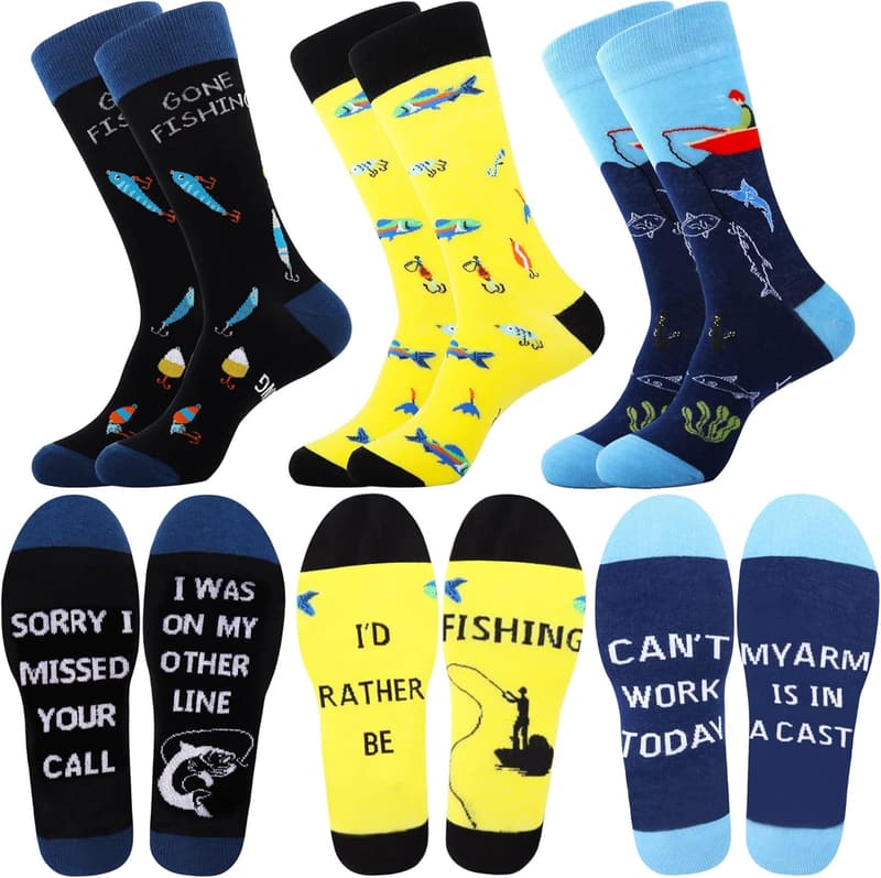 Funny Funky Dress Socks for Men, Great Gift for Dad or Grandpa