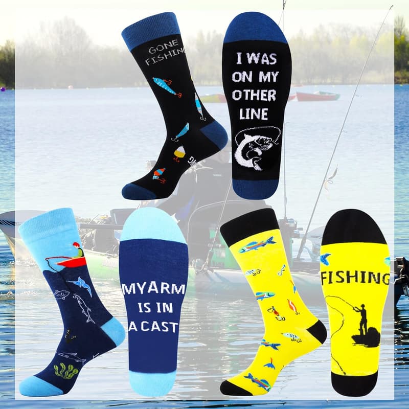 Funny Funky Dress Socks for Men, Great Gift for Dad or Grandpa