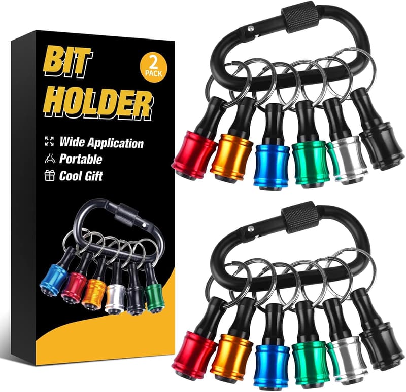 Magnetic Drill Bit Holder Keychain - Perfect Christmas Gift for Men