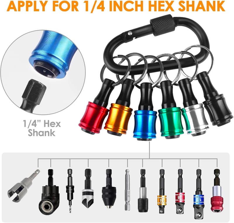 Magnetic Drill Bit Holder Keychain - Perfect Christmas Gift for Men